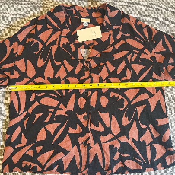 NWT A New Day Button Linen Blend Shirt  Size S - Picture 5 of 10